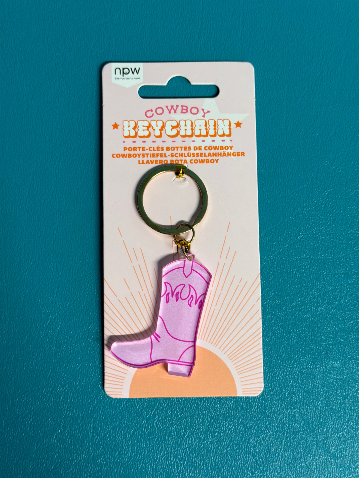 Pink  Boot keychain