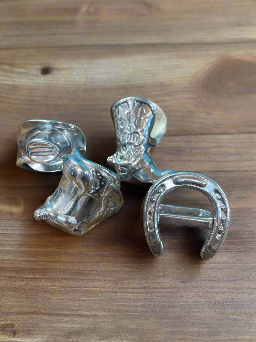 Arthur Court Western Napkin Rings Set of 4