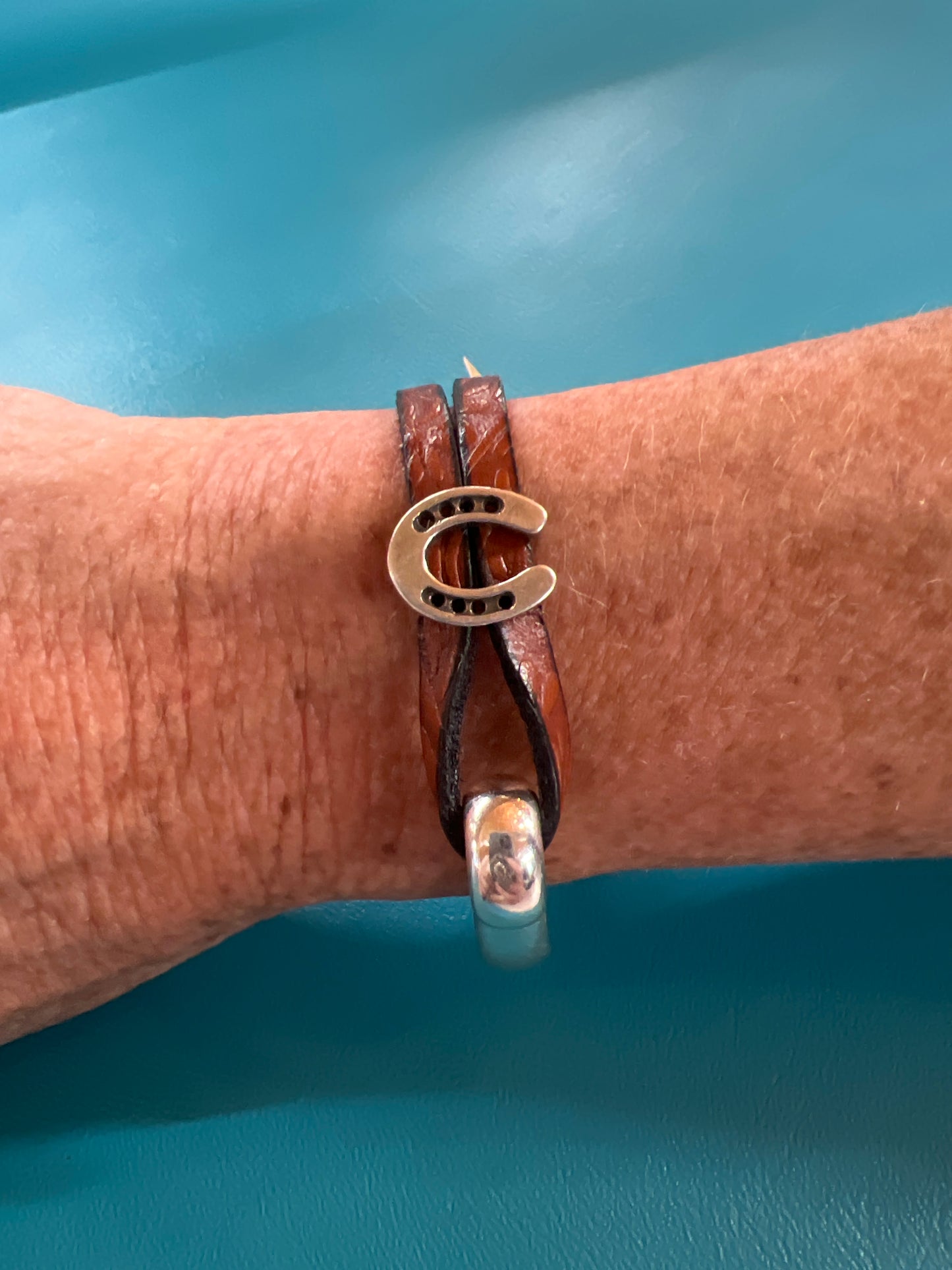 Brown Montana Leather Bracelet, 7.5"