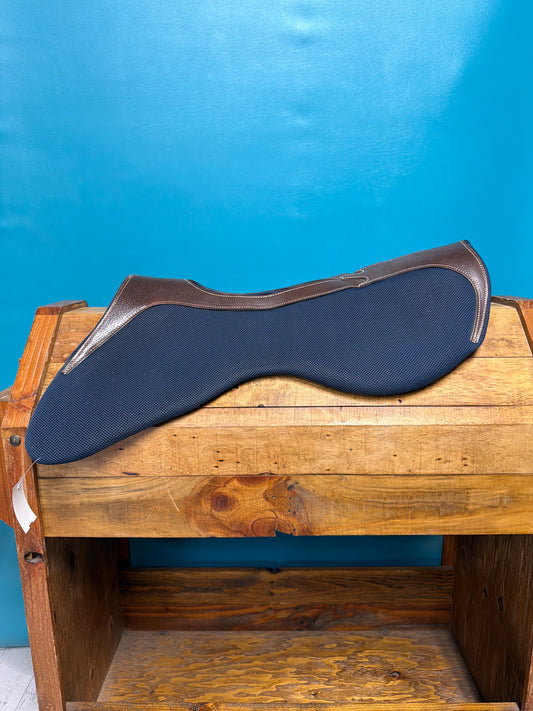 Navy/Brown Leather Voltaire Half Pad