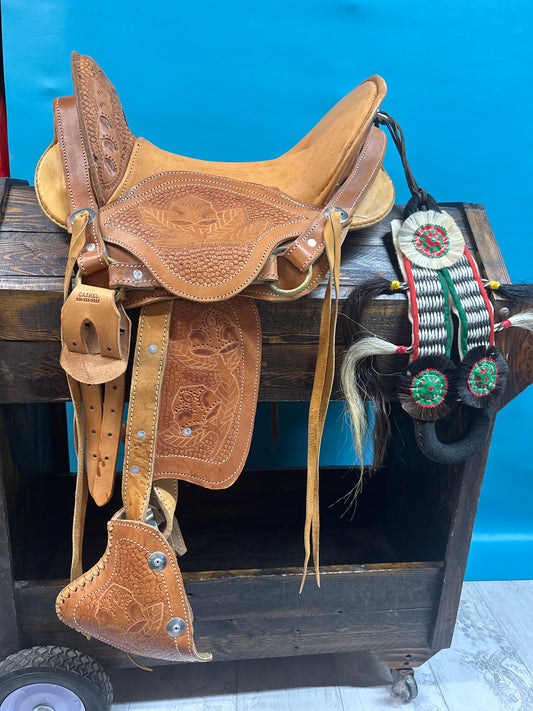 Tan No Makers Mark McClellan Style Paso Fino, 14.5