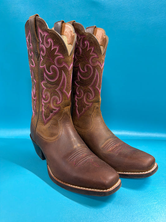 Ariat Round Up Western Boots, Ladies 8.5C