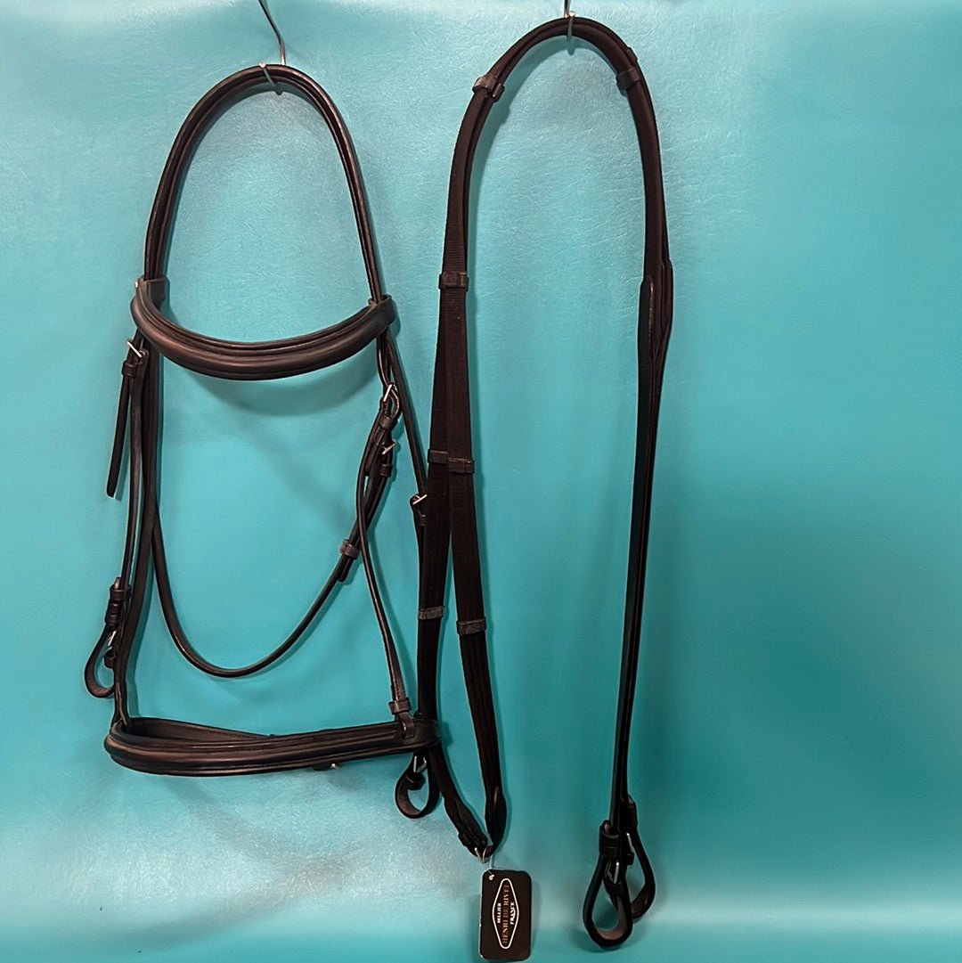 Black Henry De Rivel Dressage Bridle, Horse