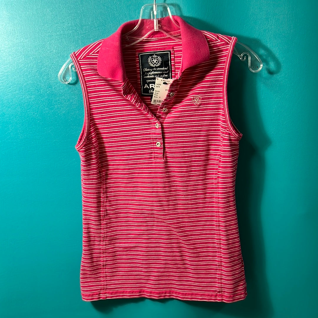Pink Ariat Sleeveless Shirt, S