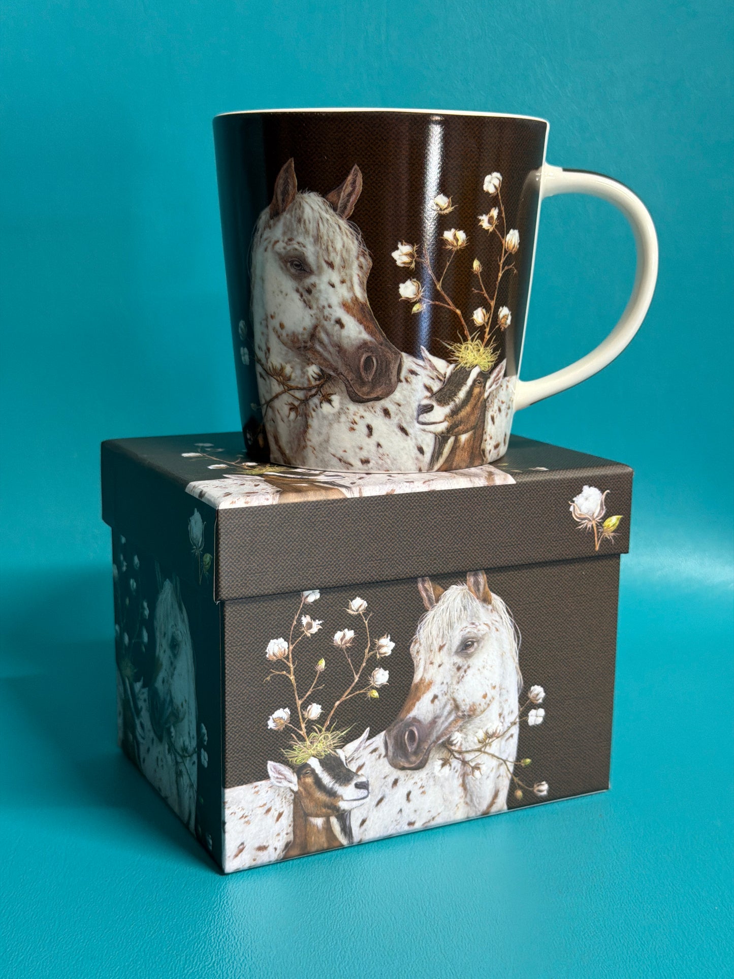 Horse and Goat PPD Gift-Boxed Horse Mug