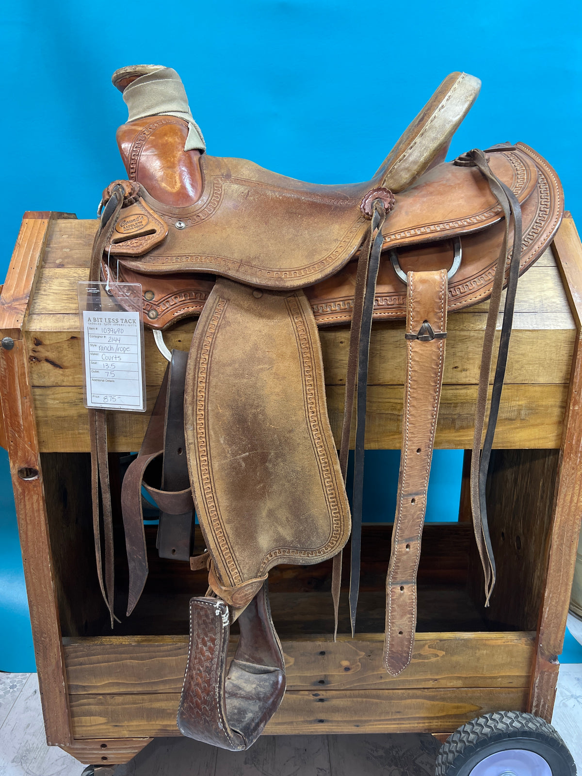 Courts Roping Saddle Courts Ranch Rope Saddle, 13.5 – A Bit Less Tack