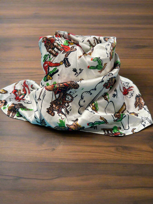 100% Silk Wild Rag, 34”x34”