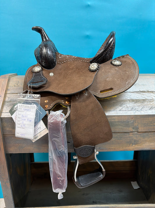 Silver Royal Youth Barrel Saddle, 10