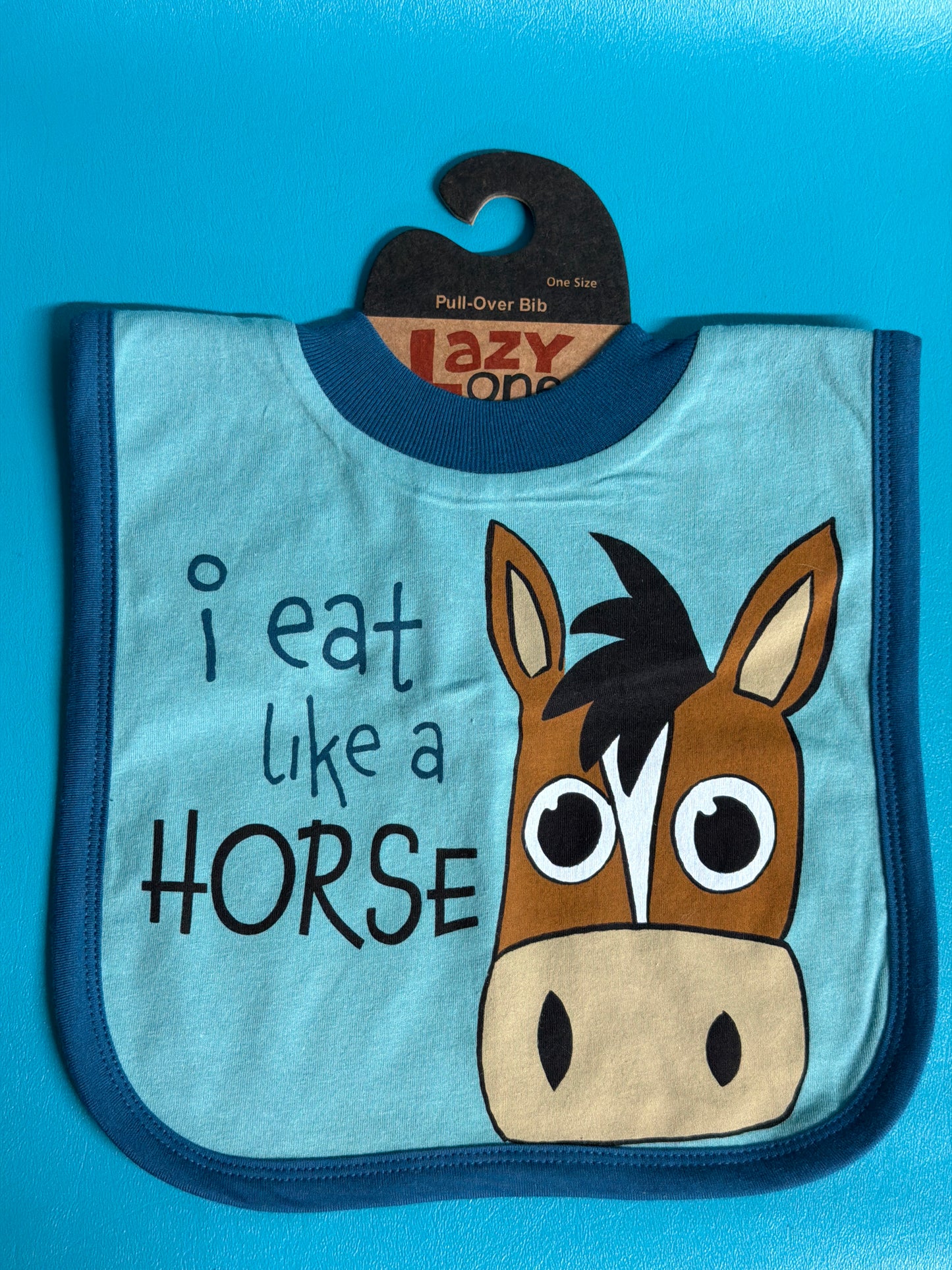 Blue Lazy One Horse Bib