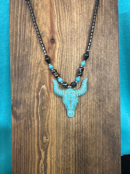 Skull Stone Choker Necklace