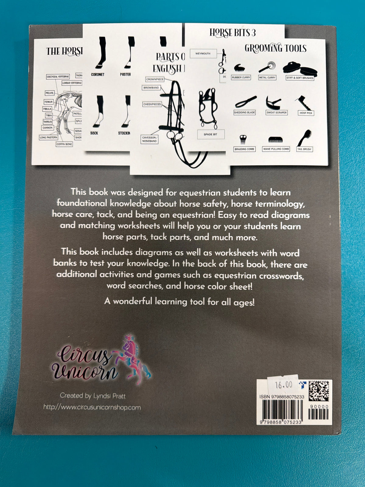Circus Unicorn, Riding Students horse workbook