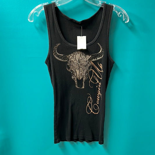 Black Cowgirl Up Tank, M