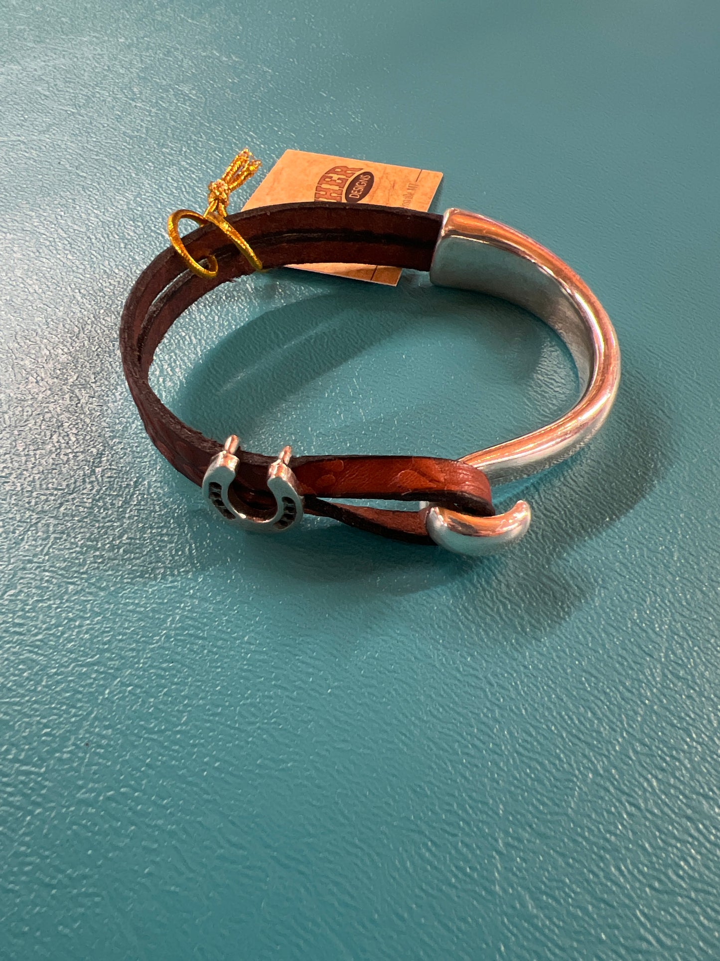 Brown Montana Leather Bracelet, 7.5"