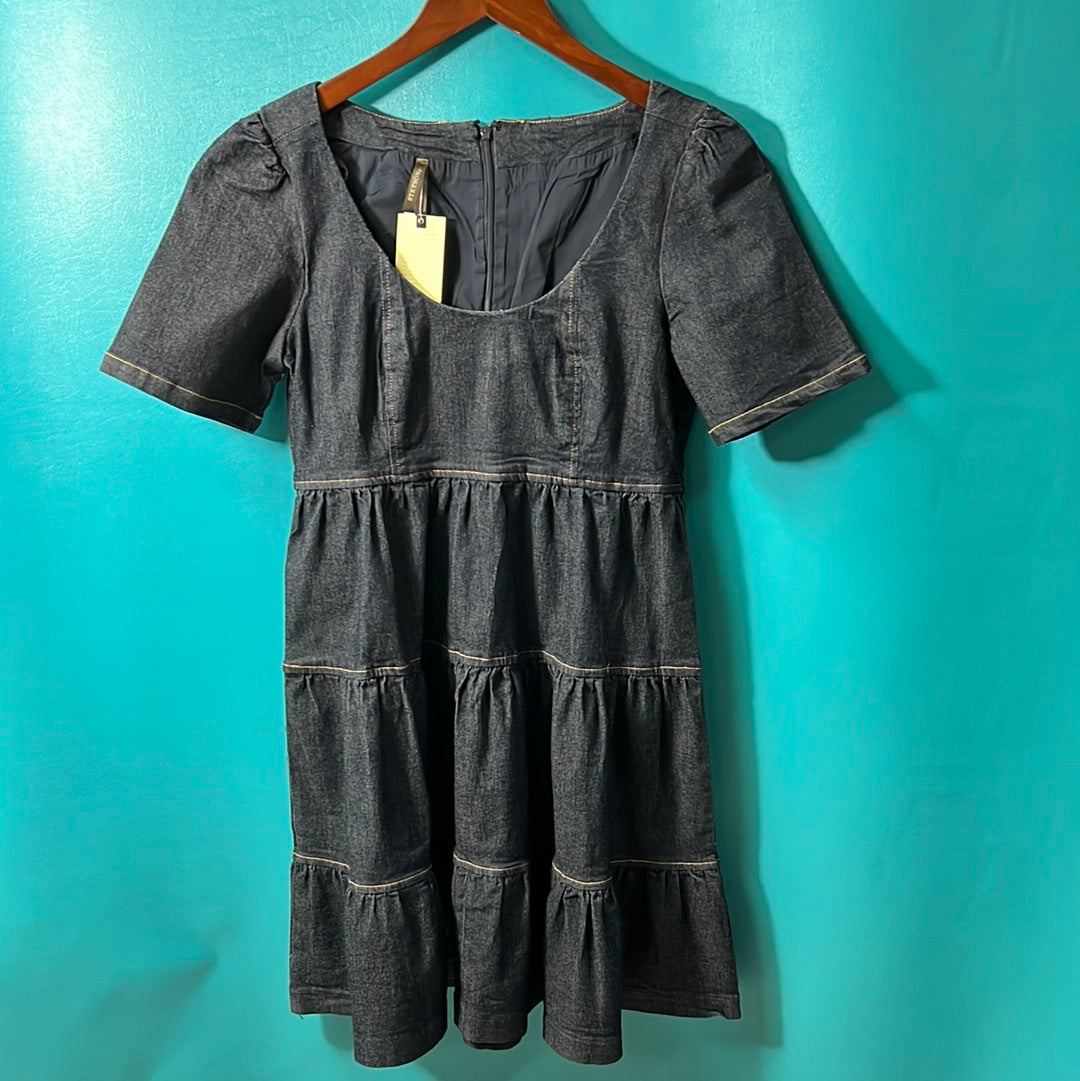 Denim Stetson Tiered Dress, M