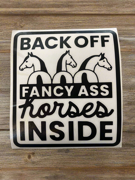 Horse Trailer Bumper Sticker