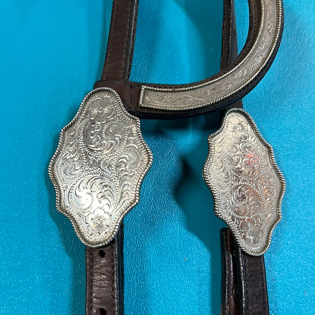 Circle Y One Ear Silver Show Headstall, Horse