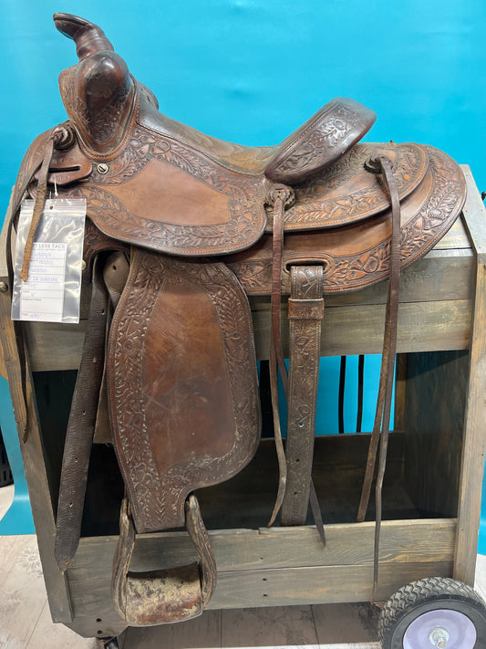 Brown J-R Saddlery Western Saddle, 13"