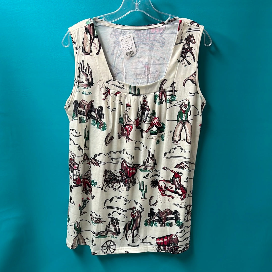 Ivory Horse Tank Top, XL