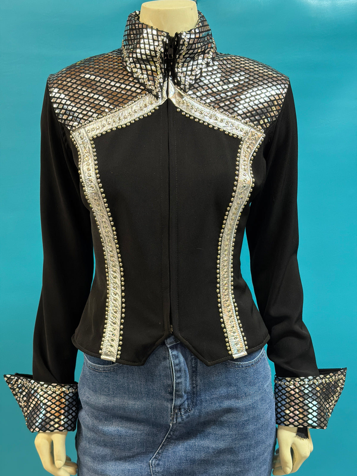 Black/Silver  Custom show shirt, M
