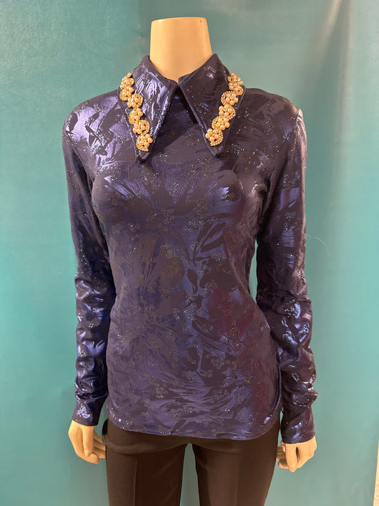 Blue  Horsemanship Top