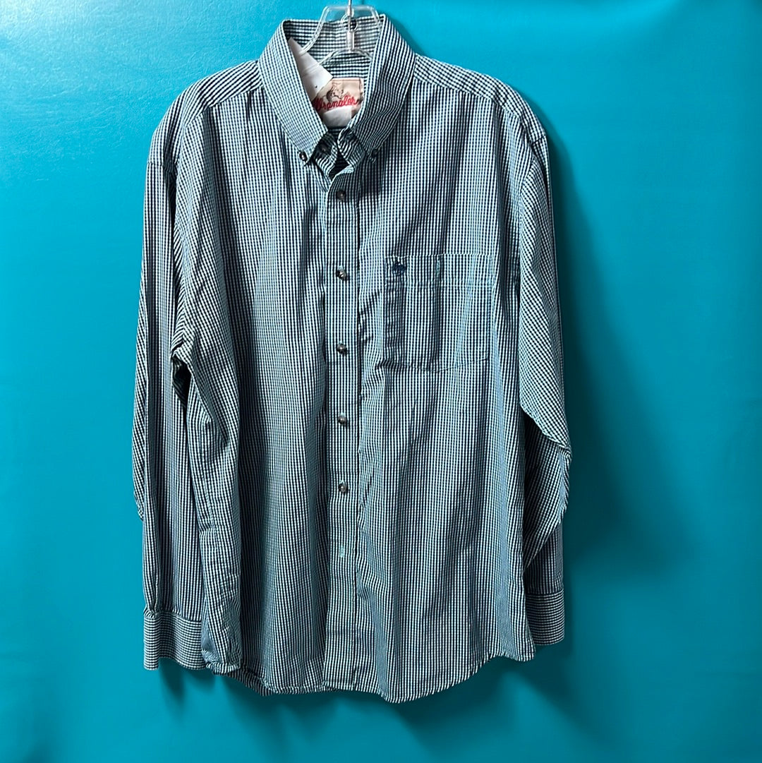 Preloved Teal Wrangler Button Up Western Shirt, M
