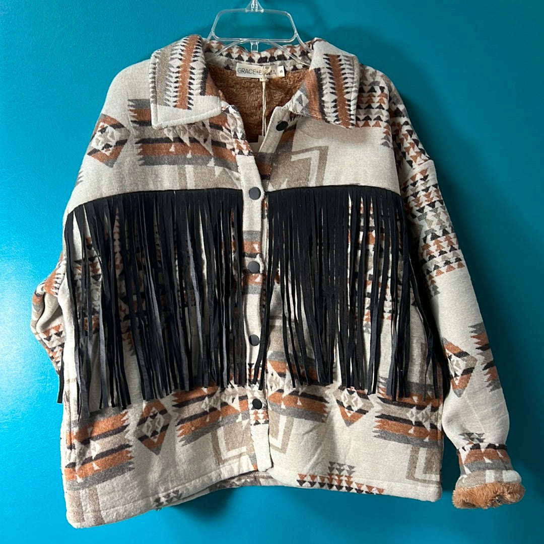 Southern Grace Aztec Jacket, S