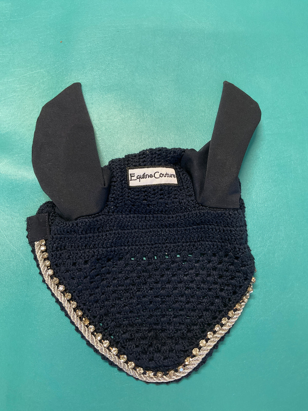 Navy Equine Couture Bling Bonnet, Full