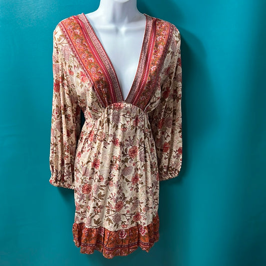 Coral Boho Angie Dress, S