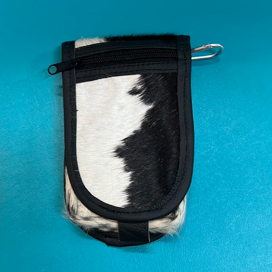 Black and White Cowhide Phone Holder