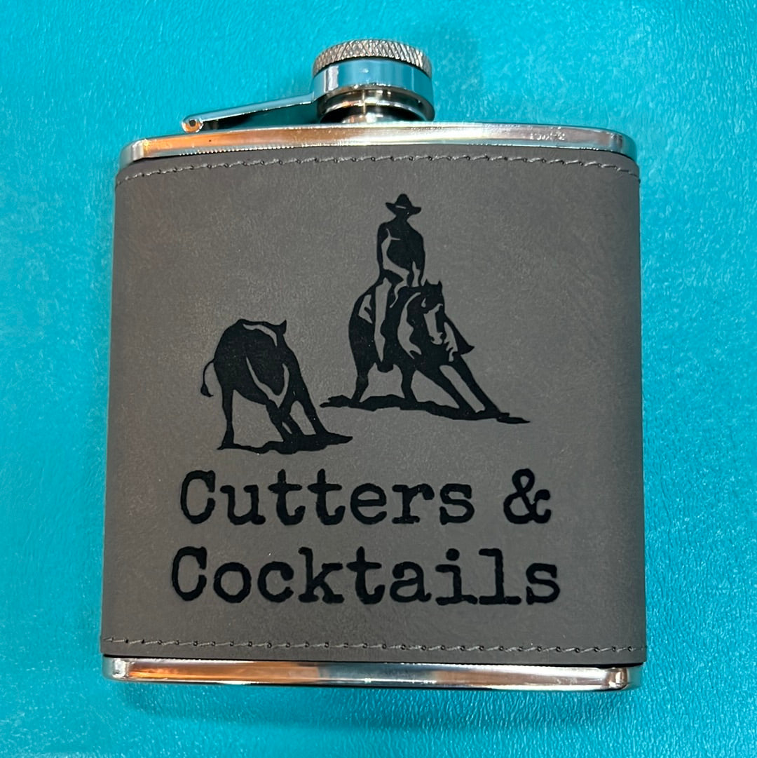 Cutters and Cocktails Flask 6.4oz